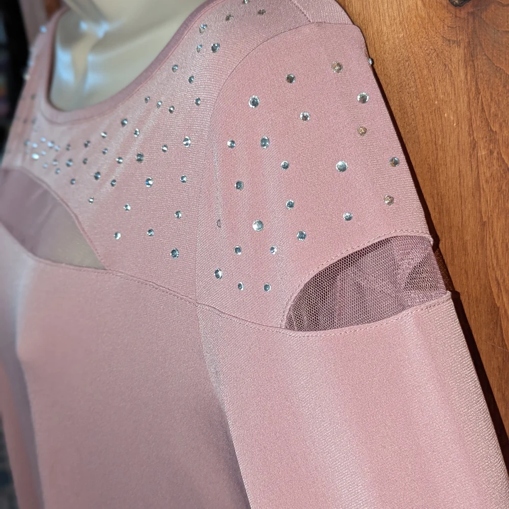 Belldini Purple‎ Tunic Asymmetrical Cutout